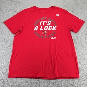 Nike Shirt Mens XL Red 2023 NFC Tampa Bay Buccaneers NFL‎ Football Its A Lock